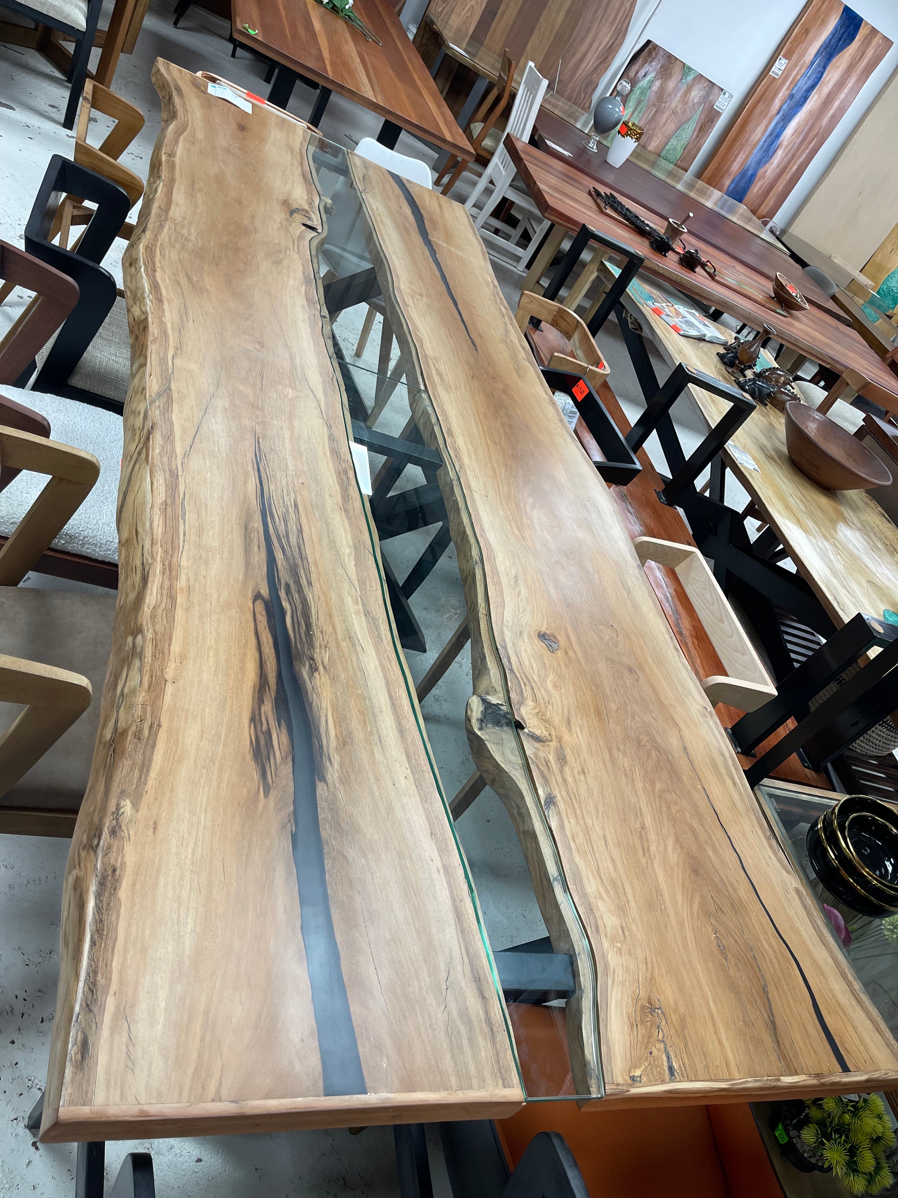 LIVE EDGE GLASS (insert) TABLE