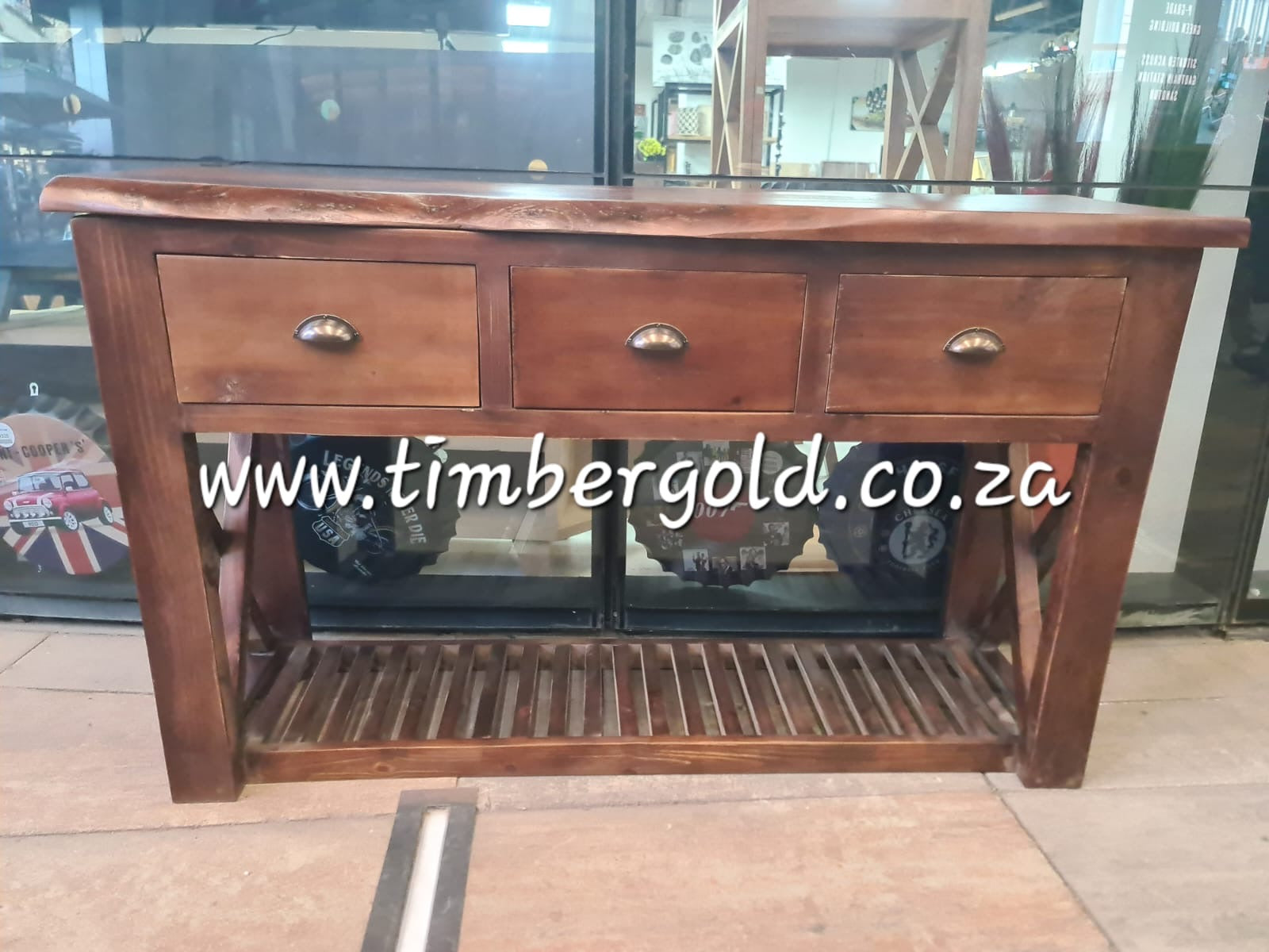 Live Edge Rosewood top side table