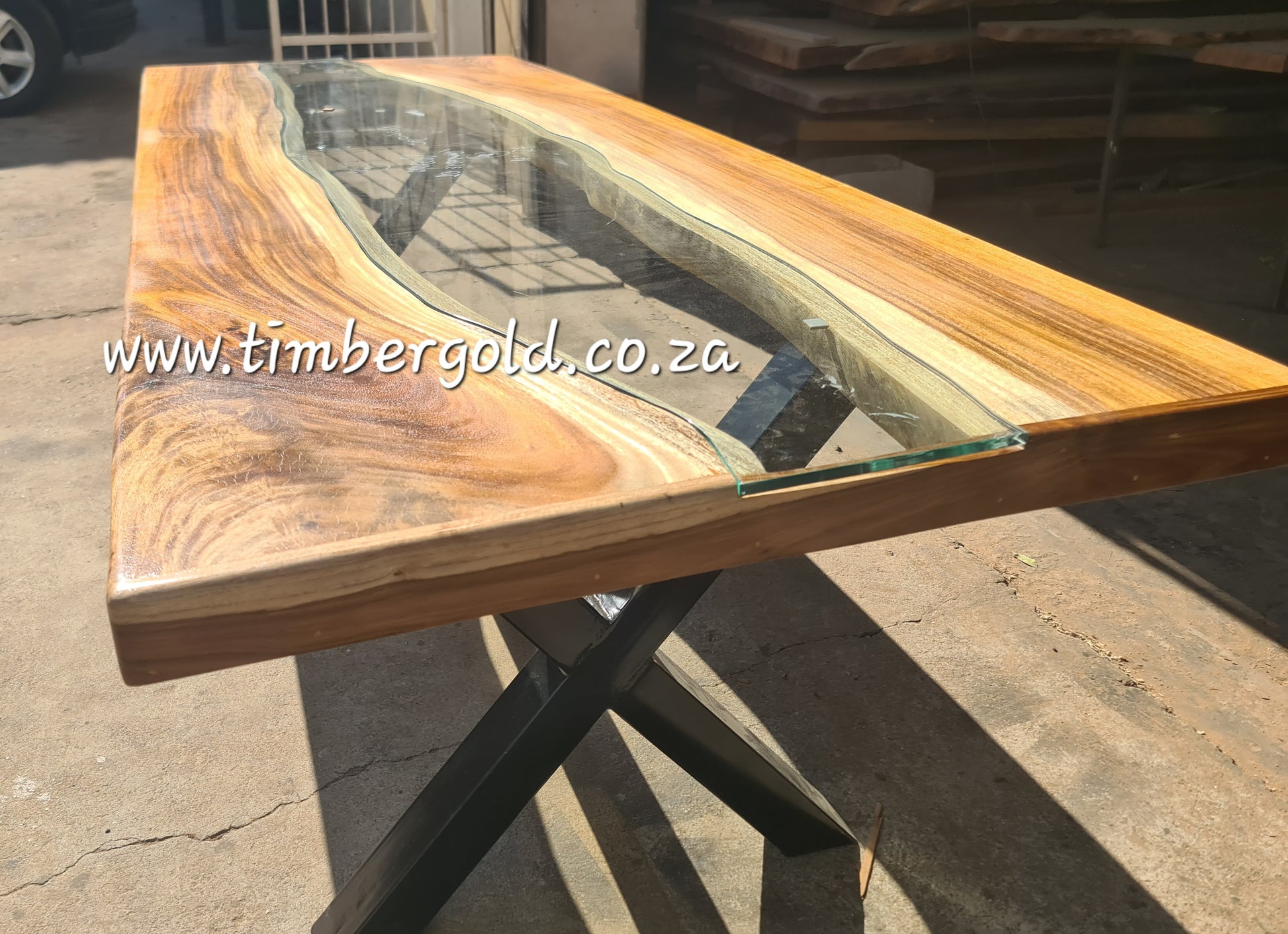Glass insert Dining table