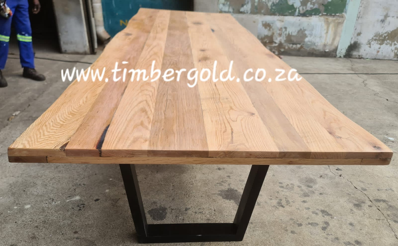 Rustic oak dining table