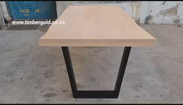 Cream washed solid wooden pine table