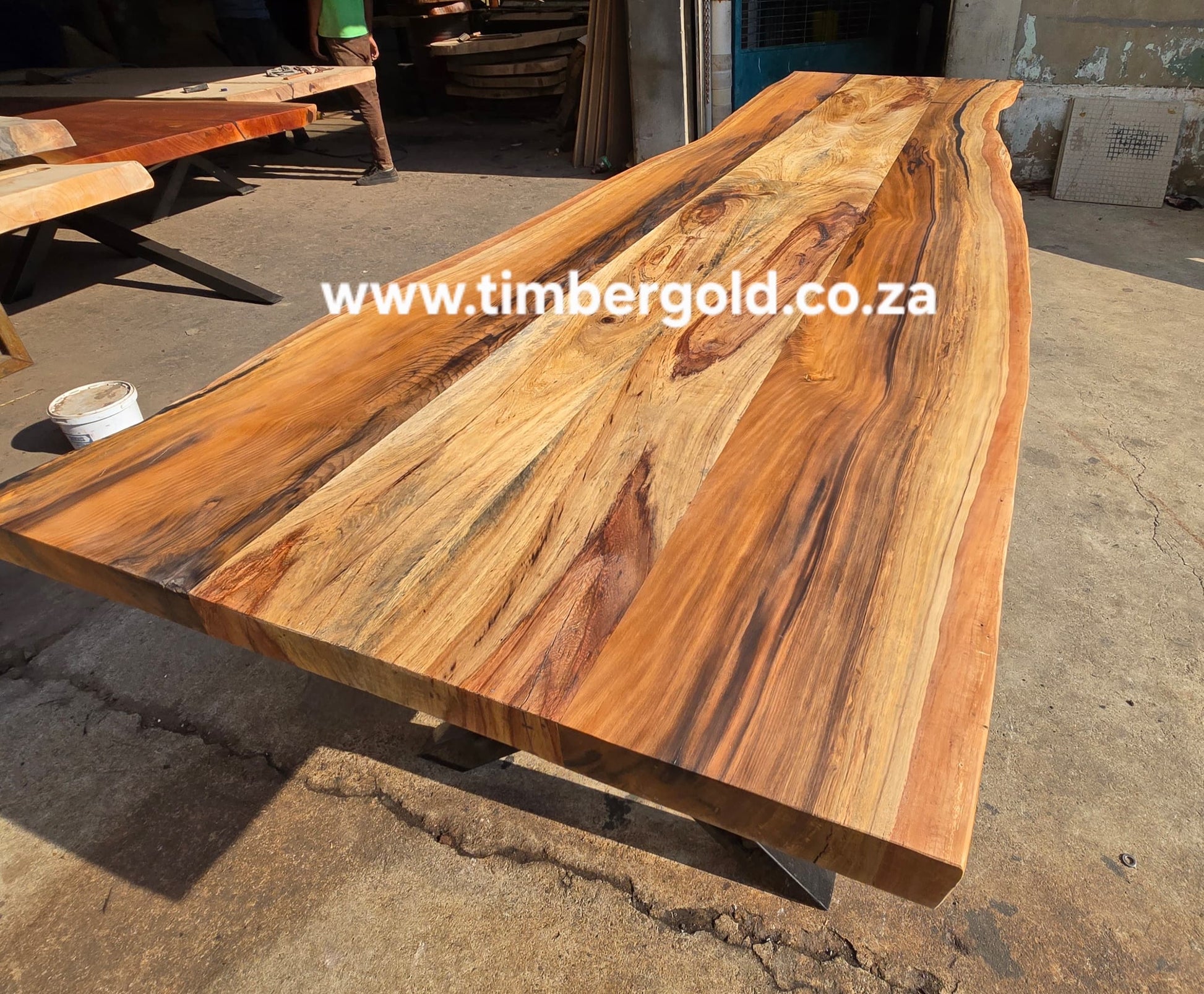 Live edge Wild teak.