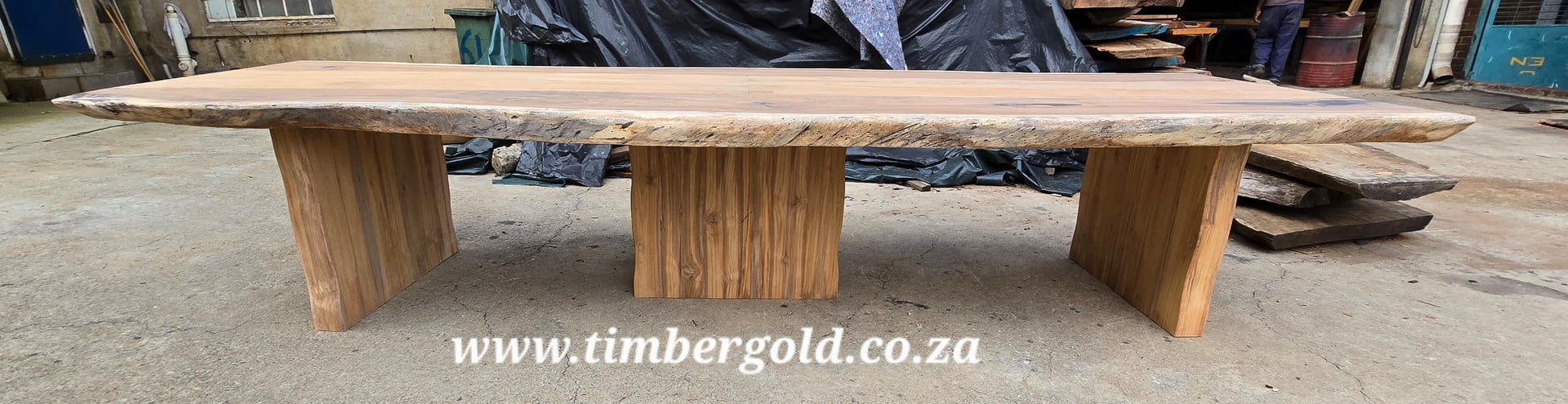 Live edge Wild Walnut Dining table with Teak(Tectona grandis insert) Table/Conference Table