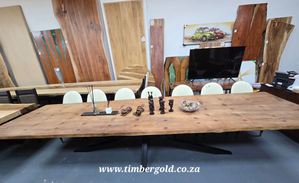 Live edge "Aged" Pine Dining table Table/Conference Table