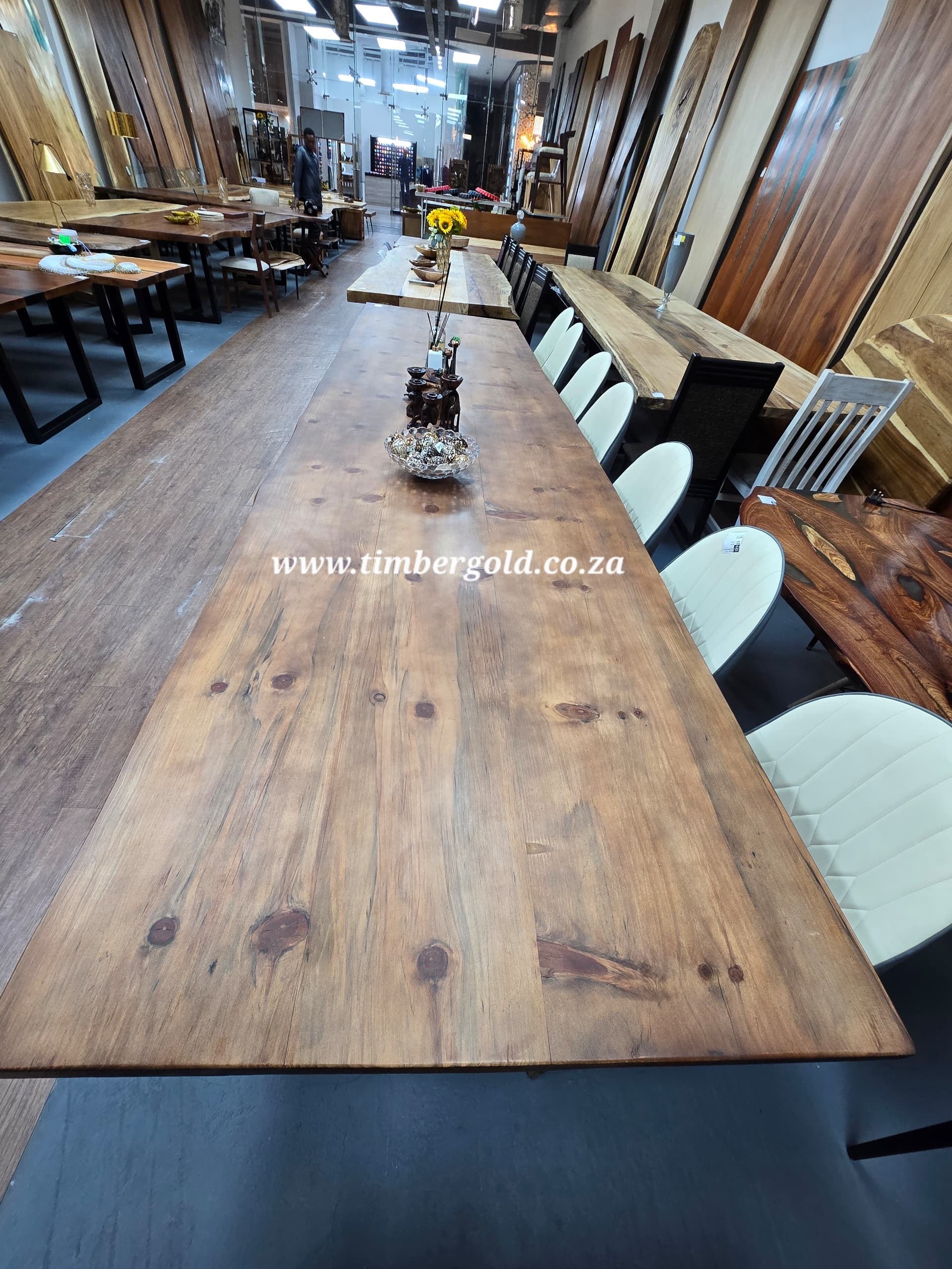 Live edge "Aged" Pine Dining table Table/Conference Table