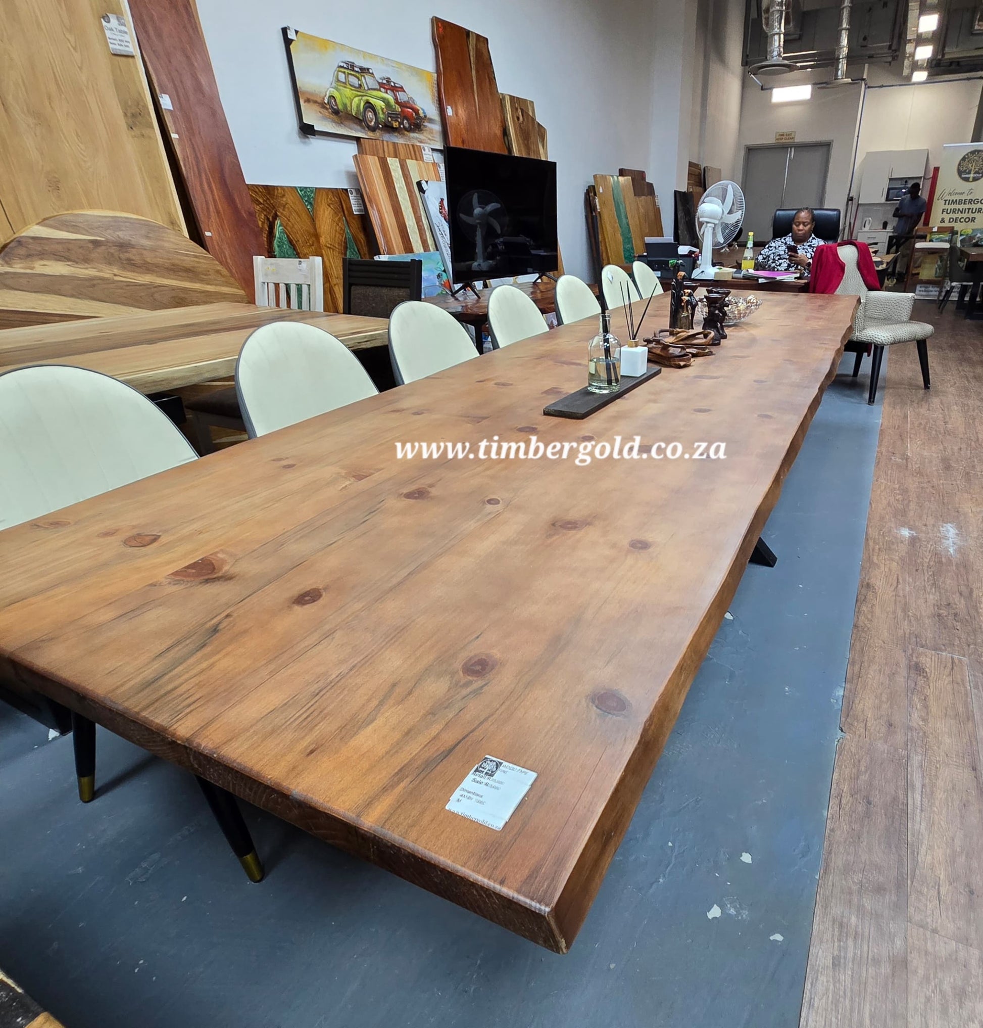 Live edge "Aged" Pine Dining table Table/Conference Table
