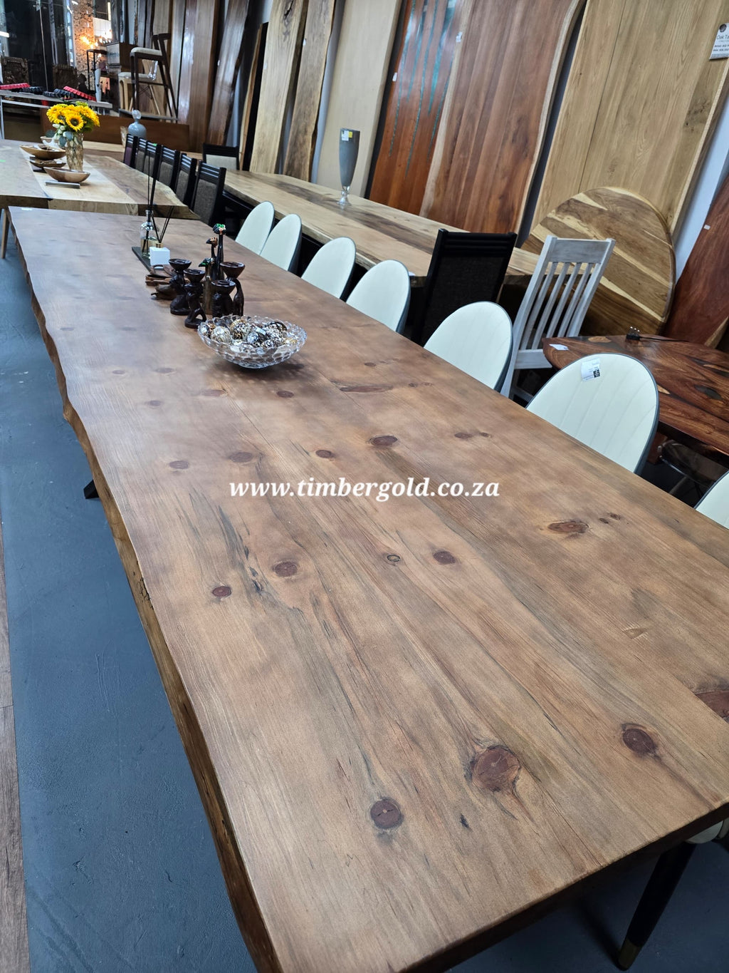 Live edge "Aged" Pine Dining table Table/Conference Table