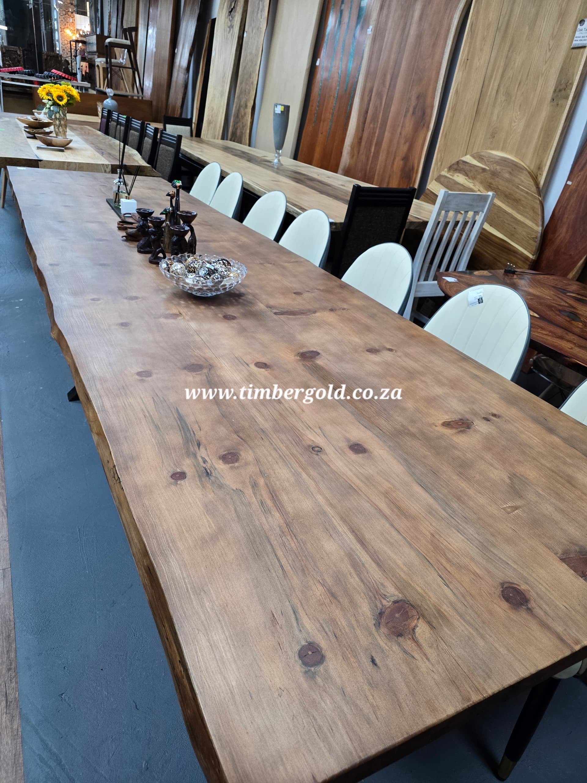 Live edge "Aged" Pine Dining table Table/Conference Table