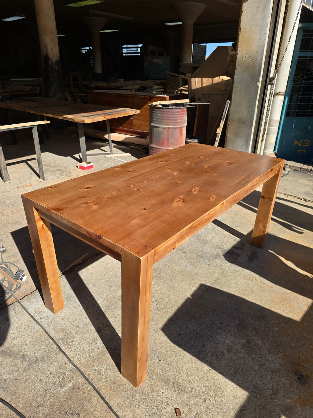 Solid wood pine finished in walnut/ mahigany