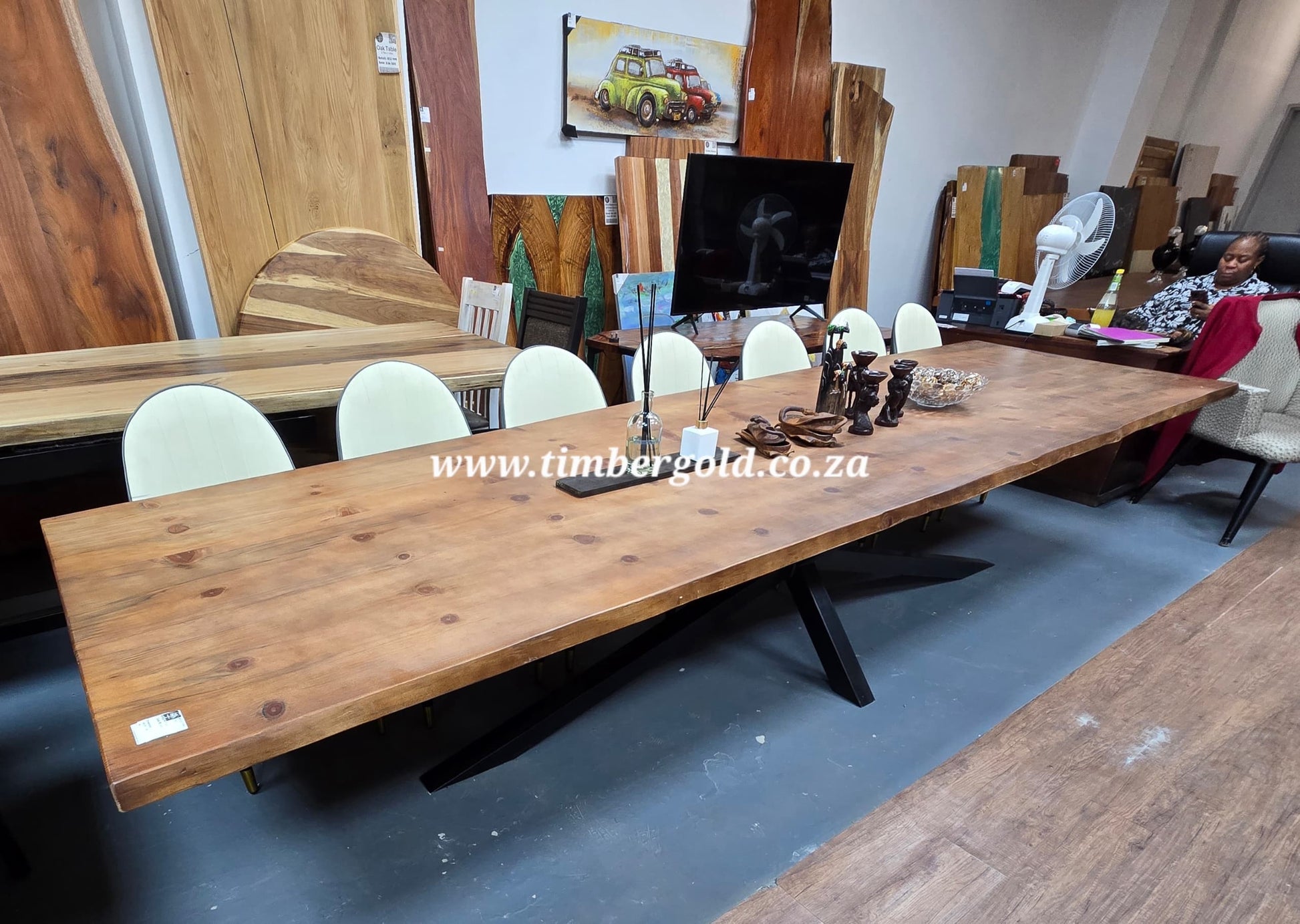 Live edge "Aged" Pine Dining table Table/Conference Table