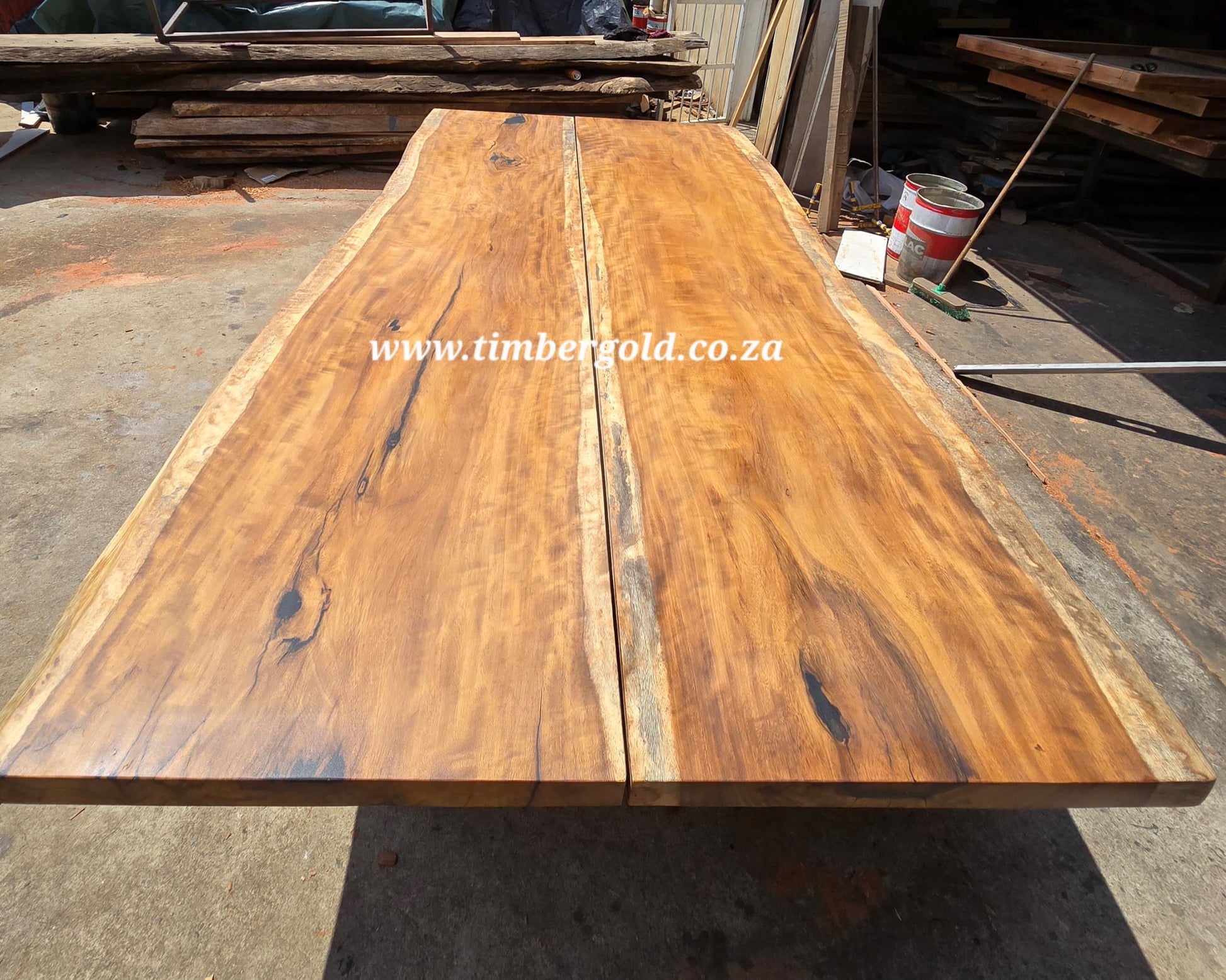 Live edge Africa Teak.
