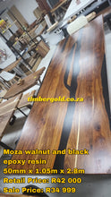 Load image into Gallery viewer, Moza Walnut with black epoxy resin
