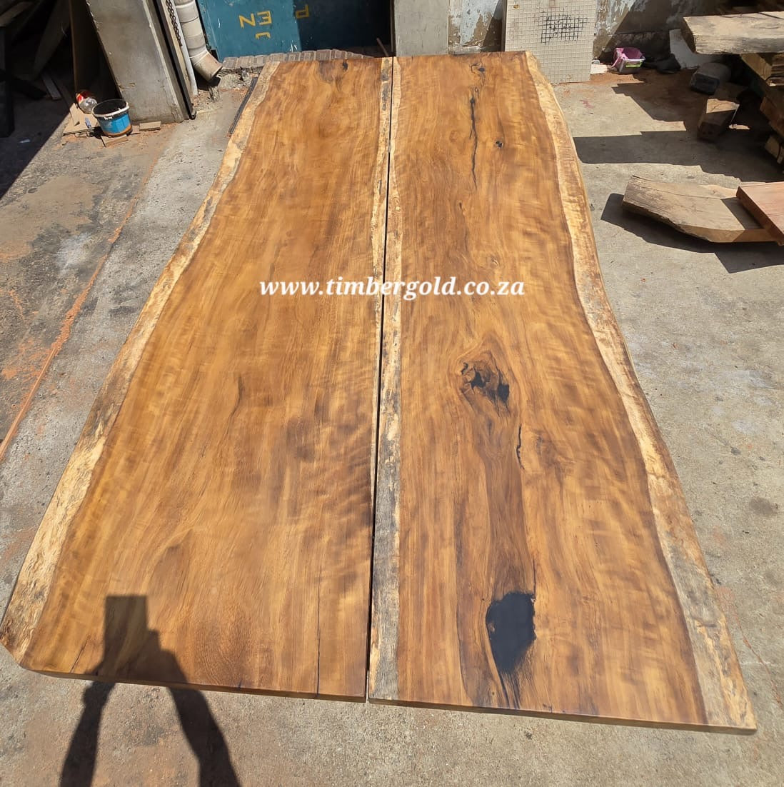 Live edge Africa Teak.