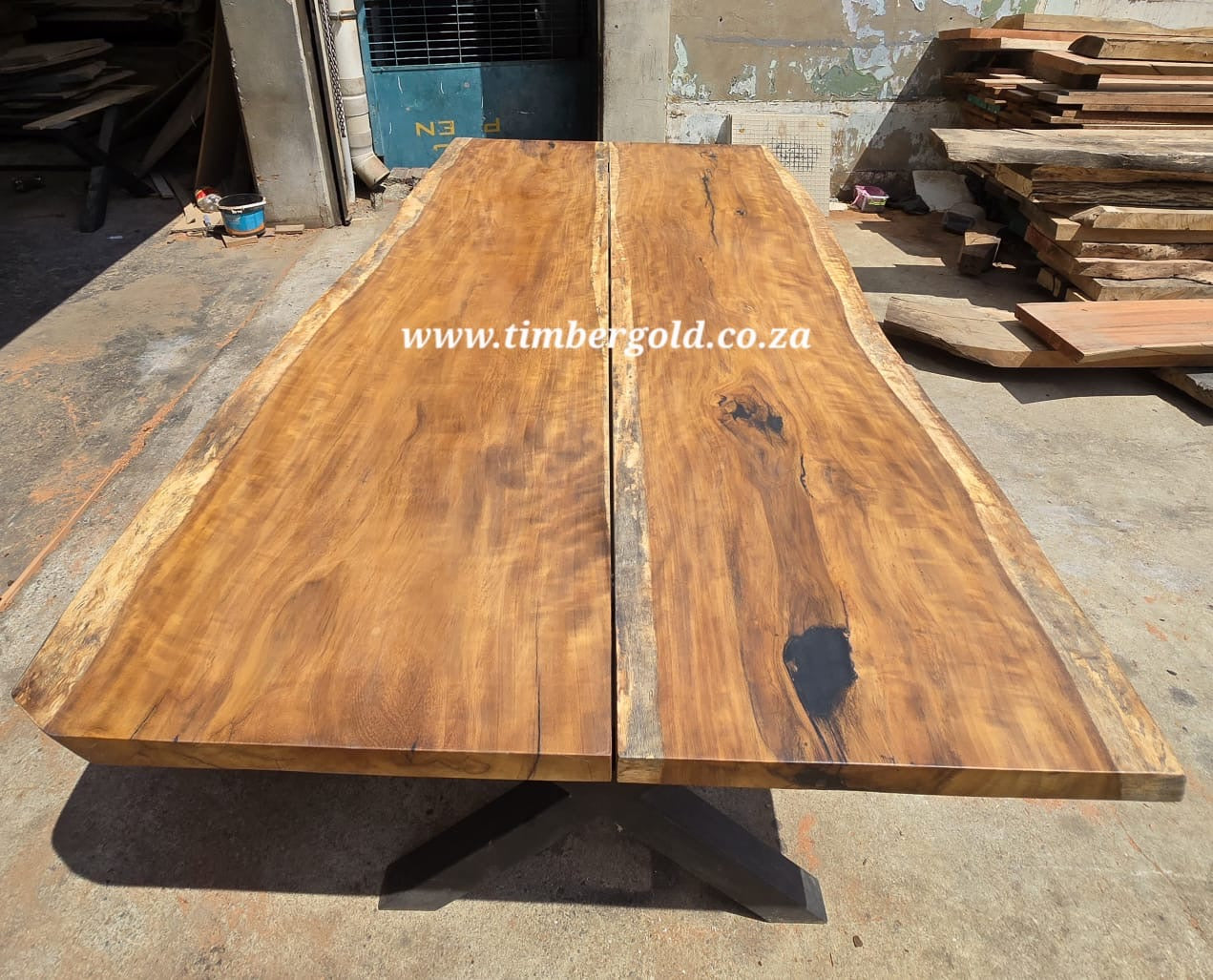 Live edge Africa Teak.