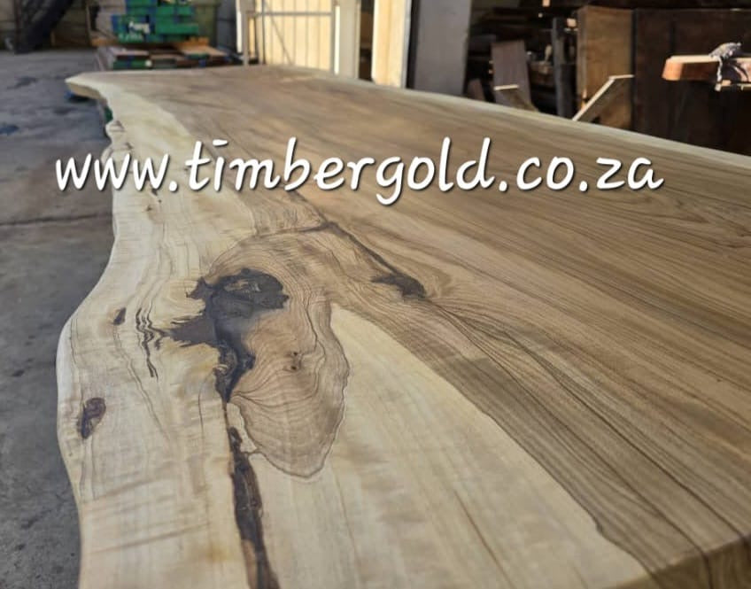 Live edge African walnut