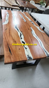 Rosewood and white and black epoxy resin