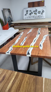 Rosewood and white and black epoxy resin