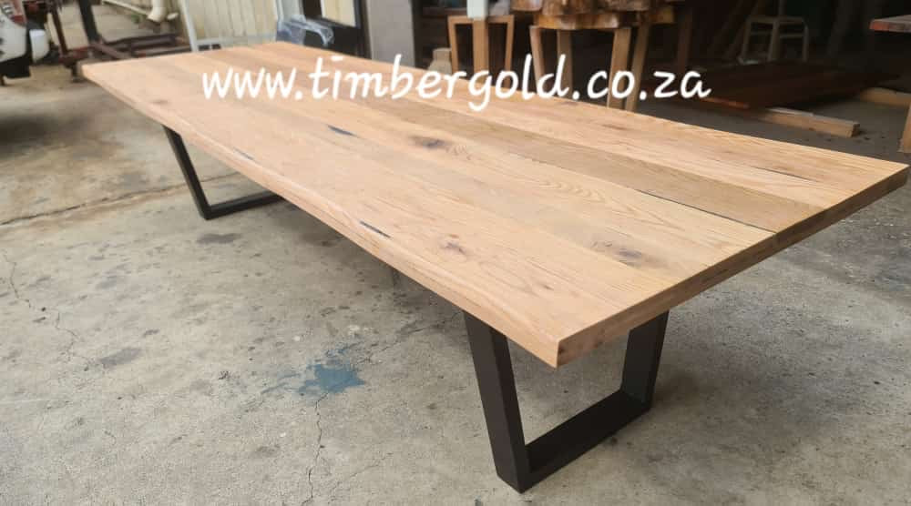 Rustic oak dining table