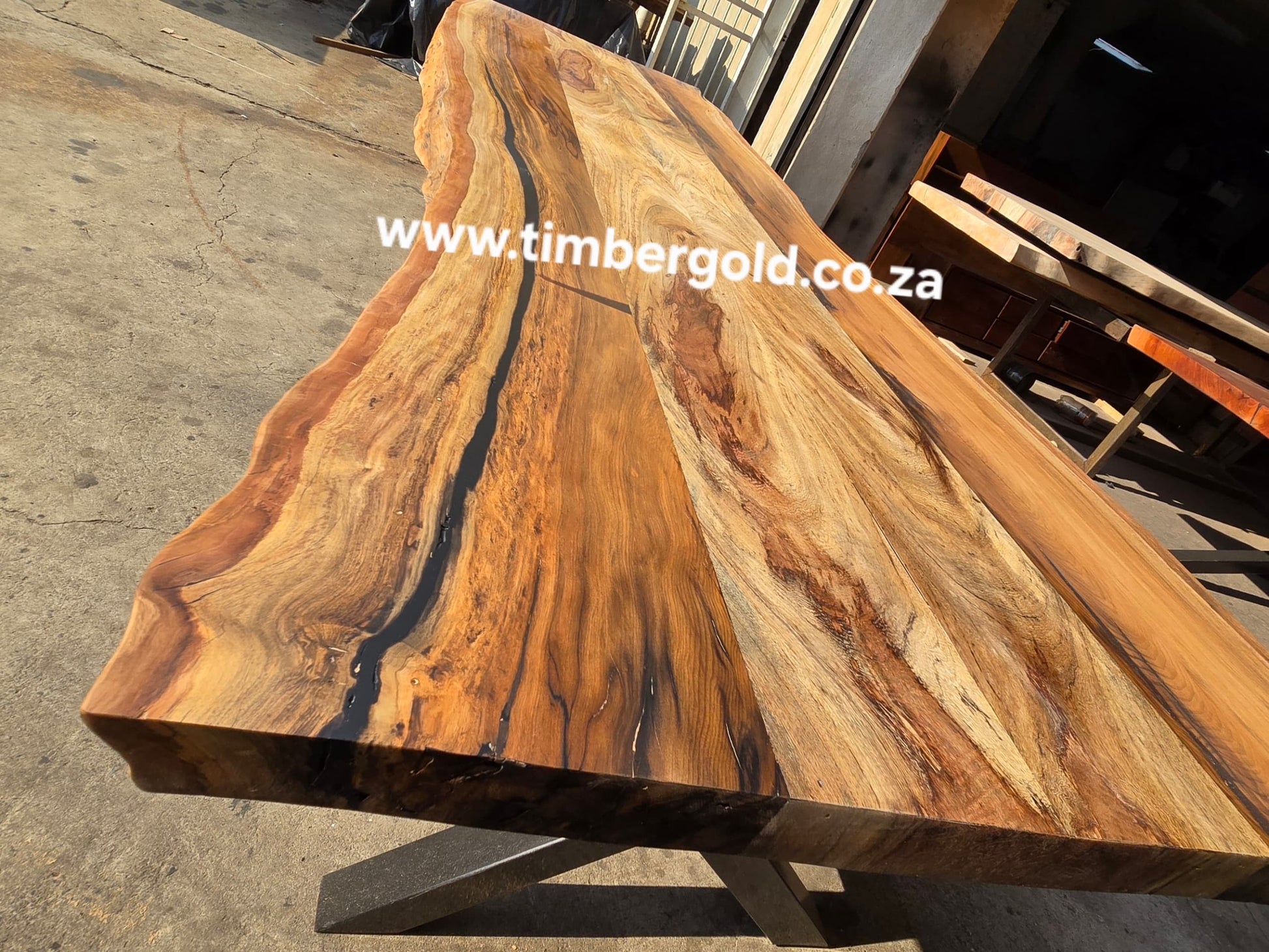 Live edge Wild teak.