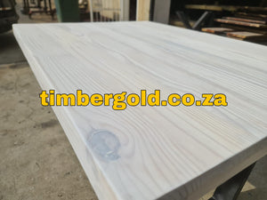 White washed solid wood table
