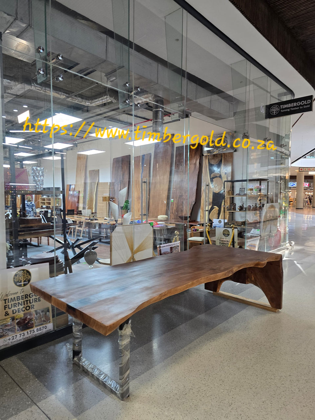 Waterfall Table - Solid Mahoghany or any wood of your choice (In stock)