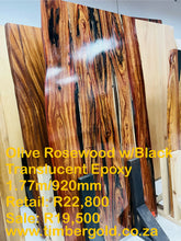 Load image into Gallery viewer, Olive Rosewood w/ Black Translucent Epoxy
