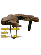 Load image into Gallery viewer, Large Maple Live Edge Coffee Table
