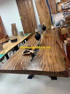 Golden walnut table