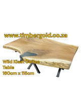 Load image into Gallery viewer, Wild Kiaat Coffee Table with Black Translucent Epoxy
