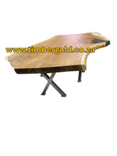 Load image into Gallery viewer, Wild Kiaat Coffee Table with Black Translucent Epoxy
