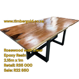 Rosewood with Clear Epoxy