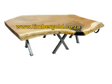 Load image into Gallery viewer, Wild Kiaat Coffee Table with Black Translucent Epoxy
