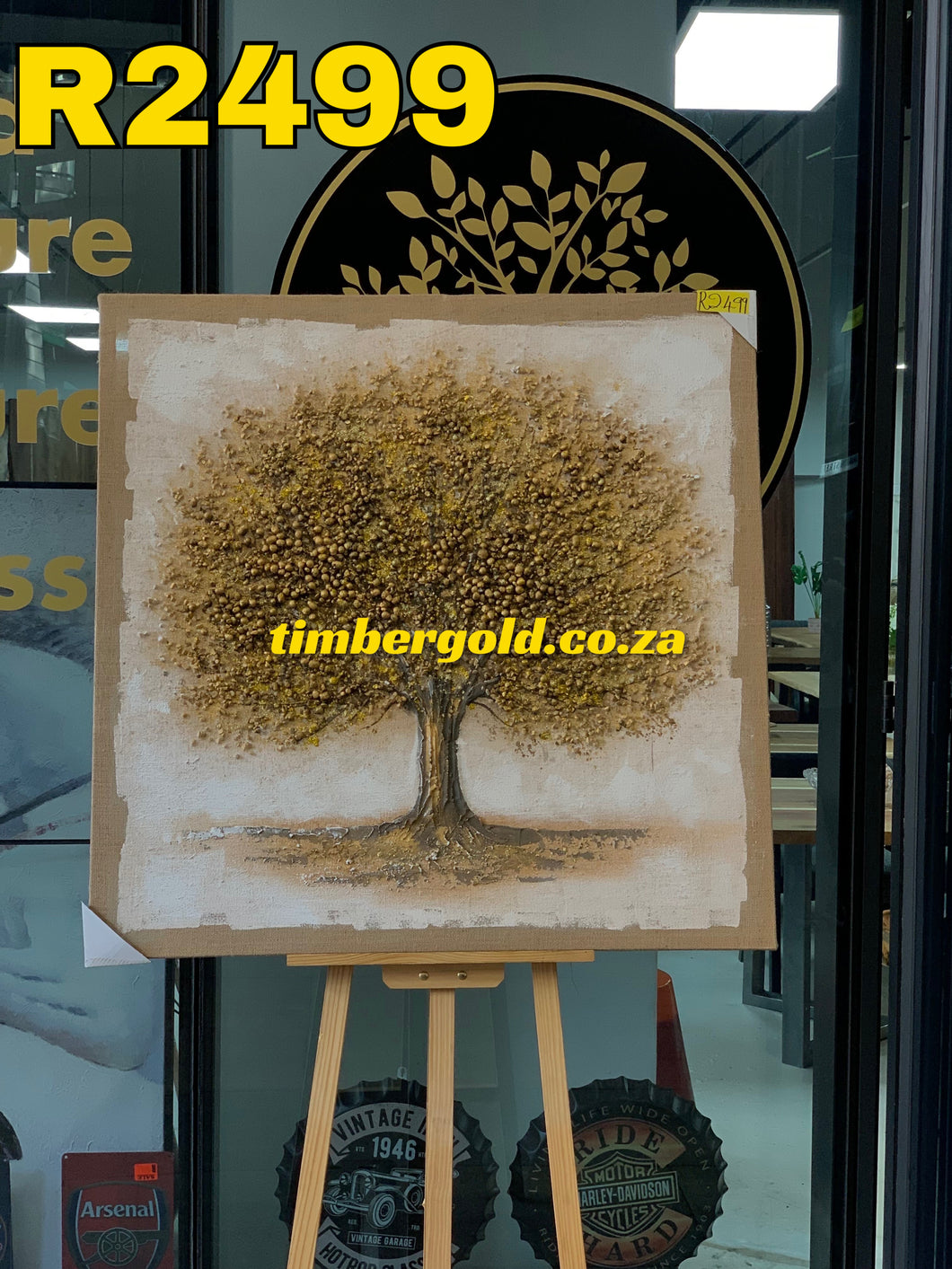 Golden tree 3D painting