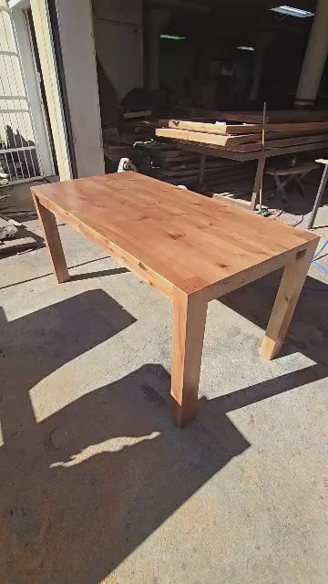 Solid wood pine finished in walnut/ mahigany