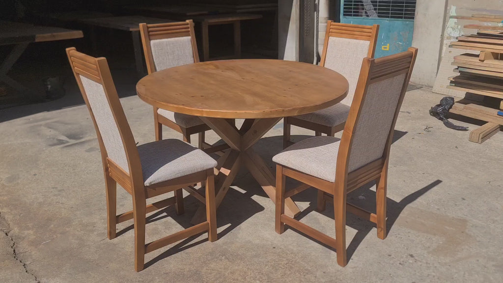 4 Seater Round Dining Table Set