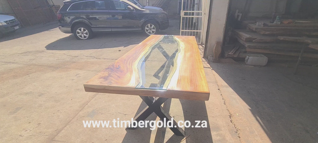 Glass insert Dining table