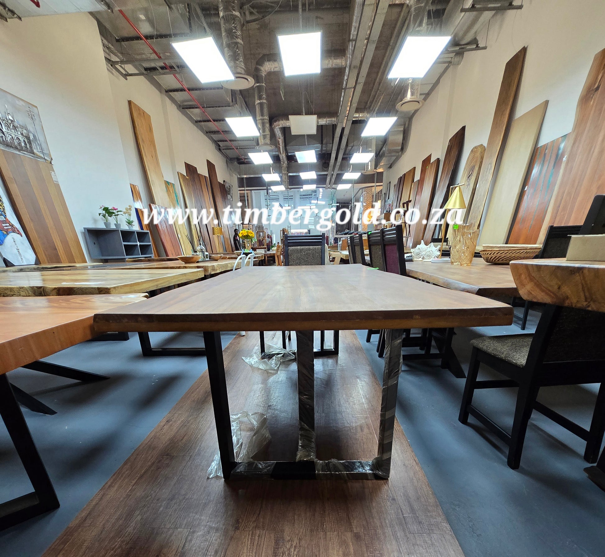 Semi Live edge IROKO Table.