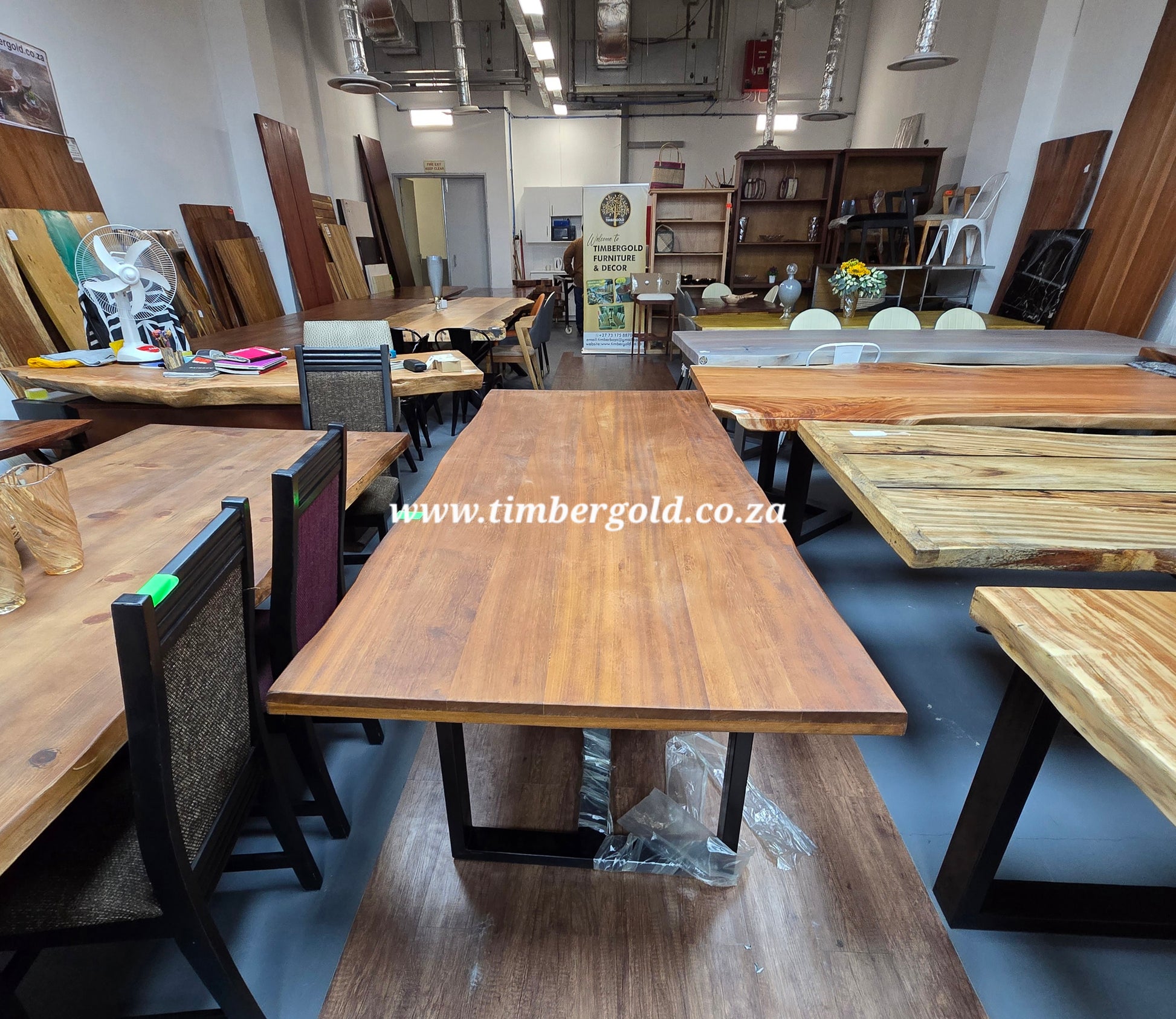 Semi Live edge IROKO Table.
