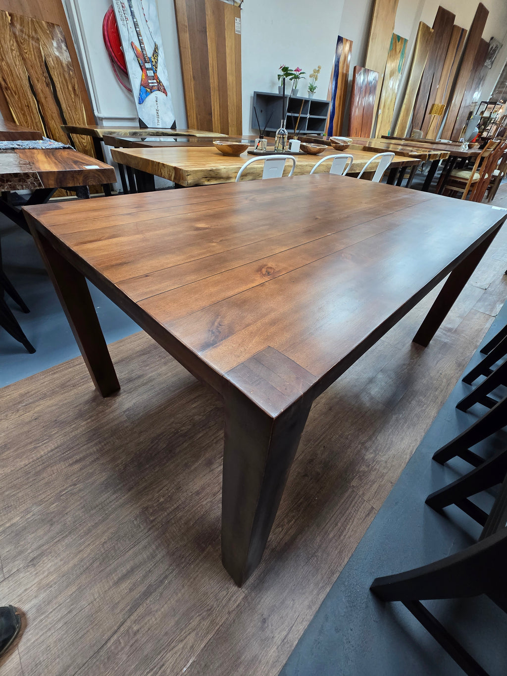 Plantation wood dining table or desk or patio table.