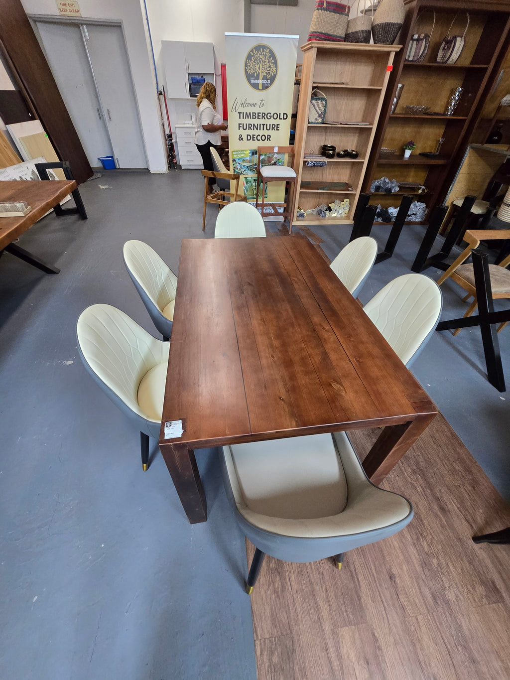 Plantation wood dining table or desk or patio table.