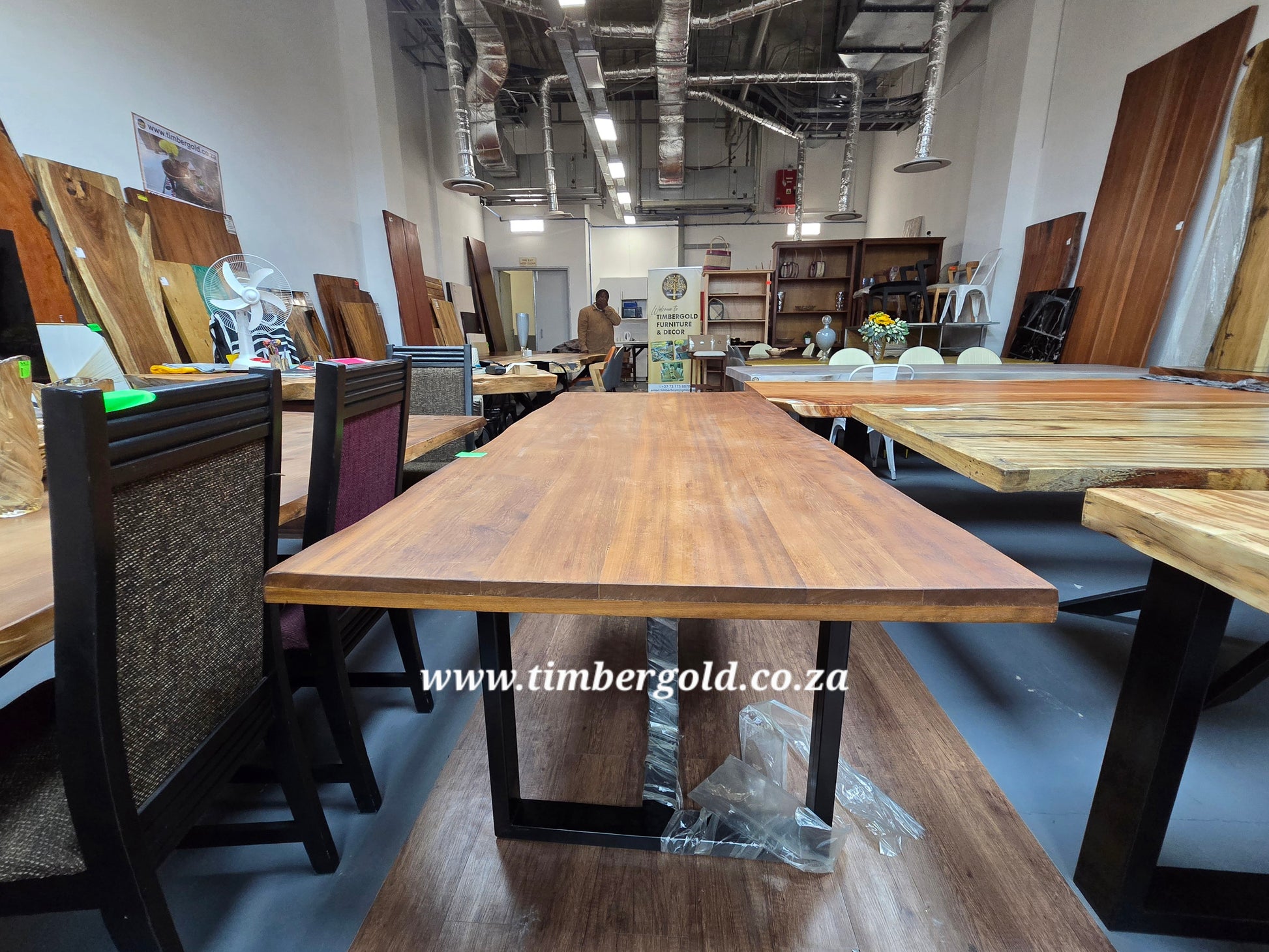 Semi Live edge IROKO Table.