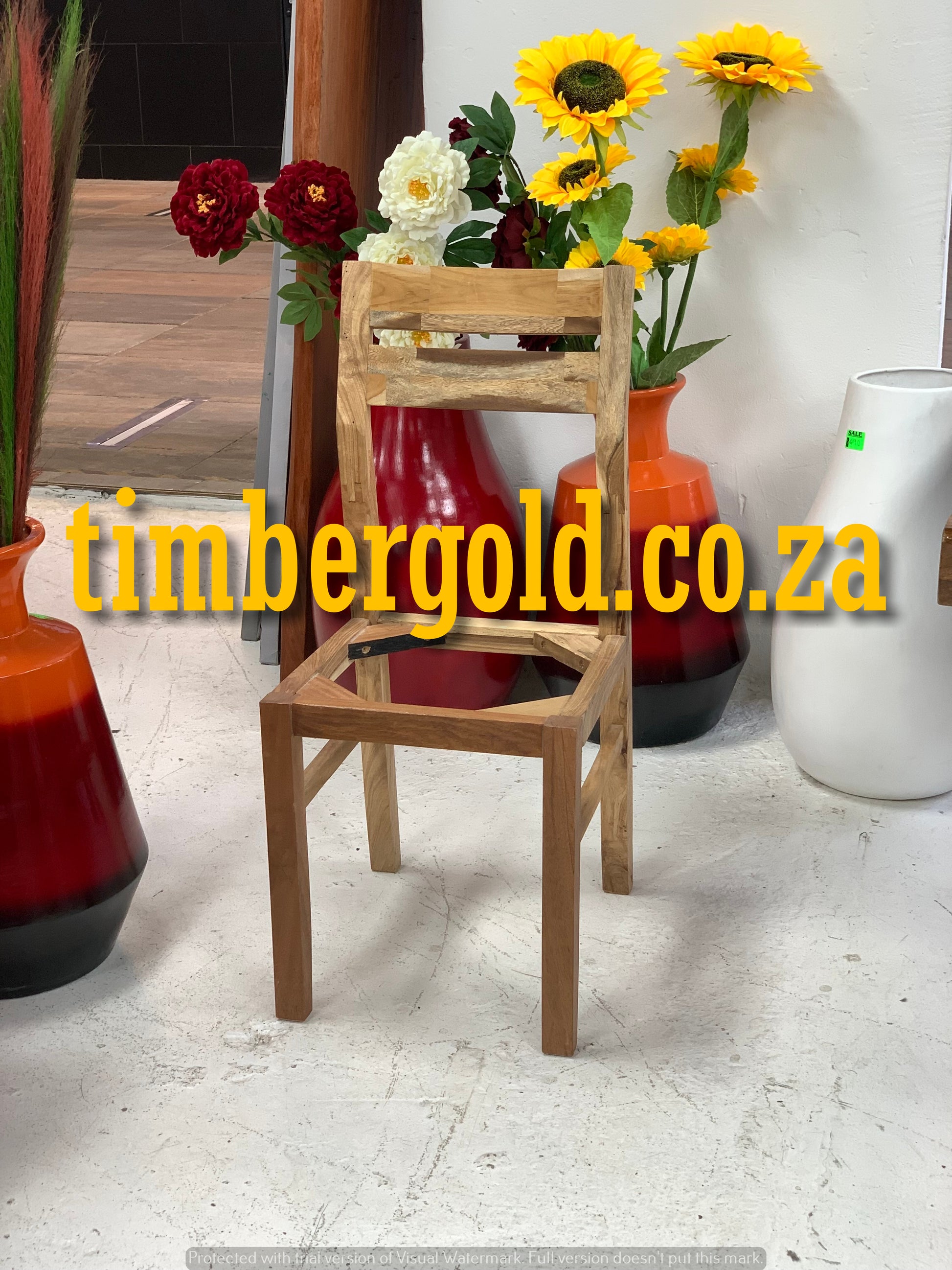 Exotic wooden chair.