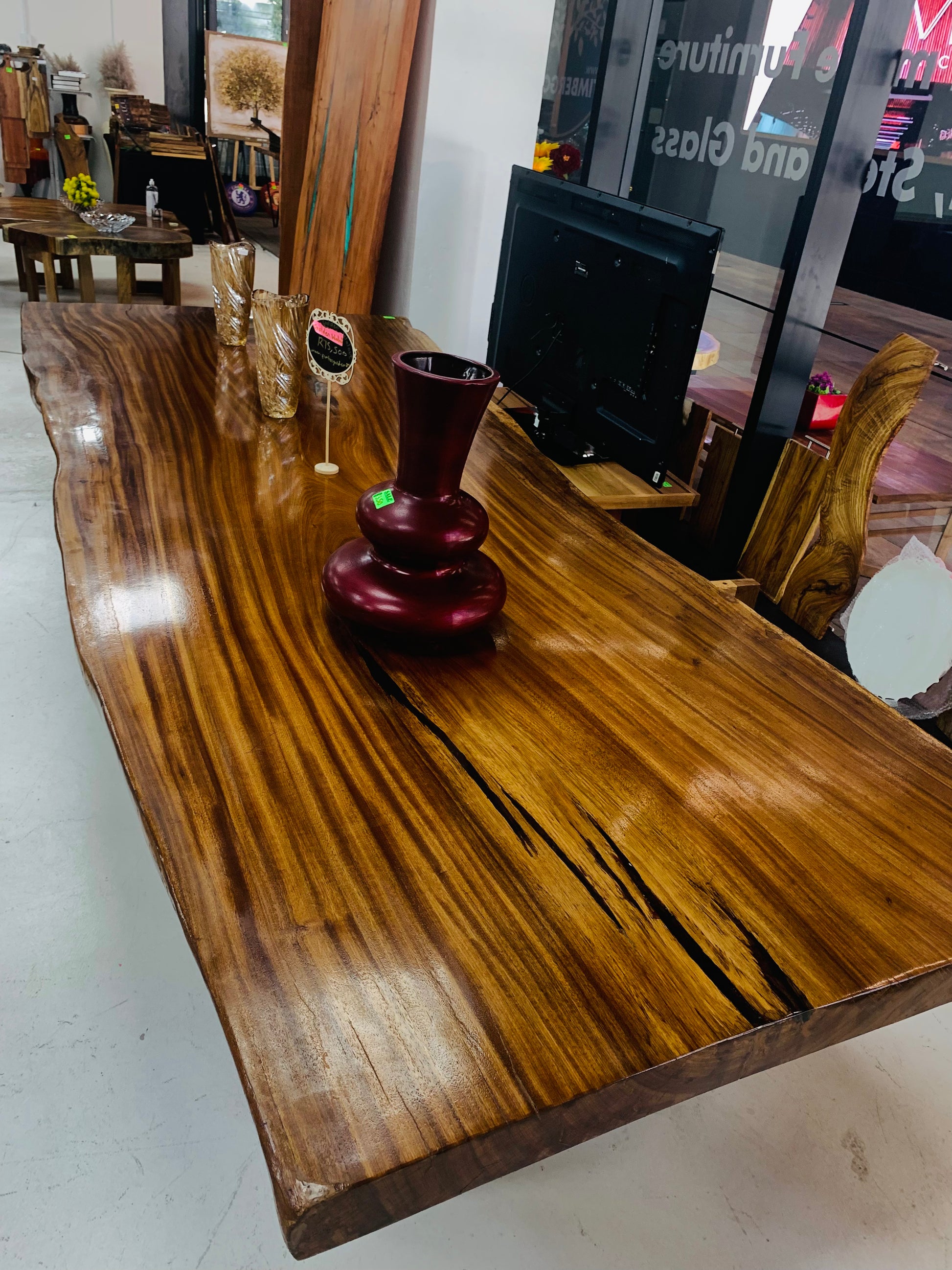 Golden Walnut with Clear Epoxy Resin fill
