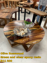 Load image into Gallery viewer, Olive Rosewood table with epoxy
