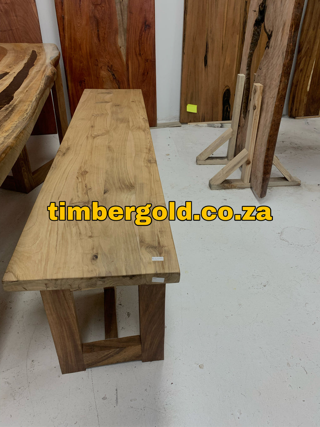 Exotic wooden bench